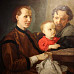 Тюрин П.С. Автопортрет с семьей (не окончен). 1868 г. Музей «Мир забытых вещей»